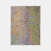 PixDezines ヴァン・ゴッホ/桃の花/セントレミー フリースブランケット (正面)