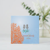 PixDezines ヴィンテージかいすいだか+サンゴ 招待状 (スタンド正面)