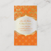 PixDezines ヴィンテージのダマスク 名刺 (裏面)