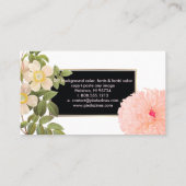 PixDezines ヴィンテージのバラ/イラスト/レドゥーテ 名刺 (裏面)