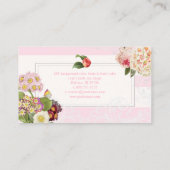 PixDezines ヴィンテージのプリムローズ、牡丹 名刺 (裏面)