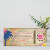 PixDezines ヴィンテージの搭乗券/ツインパーム 招待状 (スタンド正面)