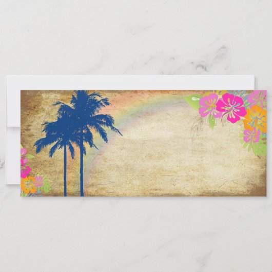 PixDezines ヴィンテージの搭乗券/ツインパーム 招待状 (裏面)