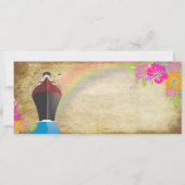 PixDezines ヴィンテージの搭乗券/ラブボート/レインボー 招待状 (裏面)