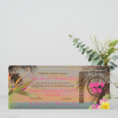 PixDezines ヴィンテージの搭乗券/孔雀の花 招待状 (スタンド正面)