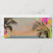 PixDezines ヴィンテージの搭乗券/孔雀の花 招待状 (裏面)