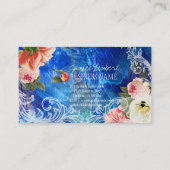 PixDezines ヴィンテージの芍薬/疑似メタリック 名刺 (裏面)