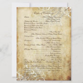 PixDezines ヴィンテージクリームの渦巻き 招待状 (裏面)