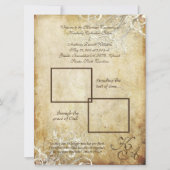 PixDezines ヴィンテージクリームの渦巻き 招待状 (正面)