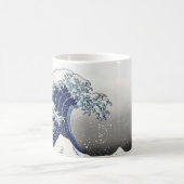 PixDezines ヴィンテージ風, 偉大な波, Hokusai 葛飾北斎の神奈川沖浪 コーヒーマグカップ (中央)