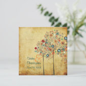 PixDezines ヴィンテージ オータム ブルームス 招待状 (スタンド正面)