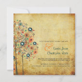 PixDezines ヴィンテージ オータム ブルームス 招待状 (裏面)