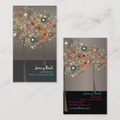 PixDezines ヴィンテージ オータム ブルームズ / DIY カラー !! 名刺 (正面/裏面)