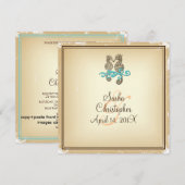 PixDezines ヴィンテージ カラスのお魚 / 招待状 (正面/裏面)