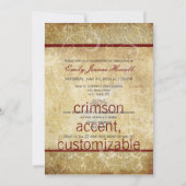 PixDezines ヴィンテージ/グランジ/スワール/ダマスク 招待状 (裏面)