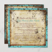 PixDezines ヴィンテージ シークレット ガーデン, 秋の結婚式 招待状 (正面/裏面)