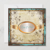 PixDezines ヴィンテージ シークレット ガーデン, 秋の結婚式 招待状 (裏面)