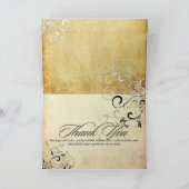 PixDezines ヴィンテージ スワール / 結婚式のお礼 サンキューカード (内部)