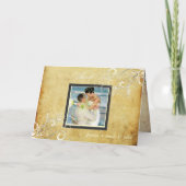 PixDezines ヴィンテージ スワール / 結婚式のお礼 サンキューカード (正面)