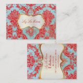 PixDezines ヴィンテージ ナターシャ ダマスク 名刺 (正面/裏面)