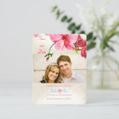 PixDezines ヴィンテージ ハイビスカス / 写真 / 保存日付 セーブザデート (スタンド正面)