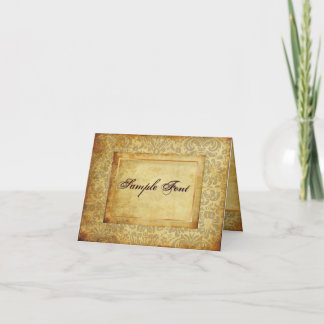 PixDezines ヴィンテージ フィドーラ ダマスク/DIY フォント+カラー！ サンキューカード