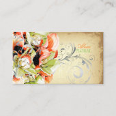 PixDezines ヴィンテージ ブーケ, 花屋/DIY 色 名刺 (正面)