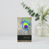 PixDezines ヴィンテージ ペコック+フィリグリー スワール 名刺 (スタンド正面)