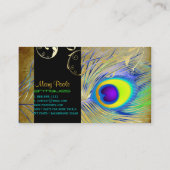 PixDezines ヴィンテージ ペコック+フィリグリー スワール 名刺 (裏面)