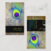 PixDezines ヴィンテージ ペコック+フィリグリー スワール 名刺 (正面/裏面)