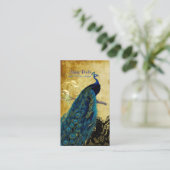 PixDezines ヴィンテージ ペコック+レース/DIY フォント 名刺 (スタンド正面)