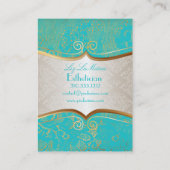 PixDezines ヴィンテージ ラックアップ/アクア 名刺 (裏面)