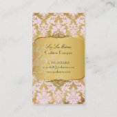 PixDezines ヴィンテージ ラパルマ ダマスク 名刺 (裏面)