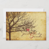 PixDezines ヴィンテージ ラブ バーズ 招待状 (正面)