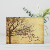 PixDezines ヴィンテージ ラブ バーズ 招待状 (スタンド正面)