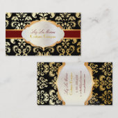 PixDezines ヴィンテージ リス ダマスク/DIY カラー 名刺 (正面/裏面)