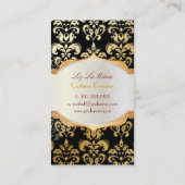 PixDezines ヴィンテージ リス ダマスク/DIY カラー 名刺 (裏面)