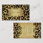 PixDezines ヴィンテージ レオパード 名刺 (正面/裏面)