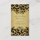 PixDezines ヴィンテージ レオパード 名刺 (裏面)