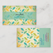 PixDezines ヴィンテージ レトロ フォリア ♥♥♥♥ 名刺 (正面/裏面)