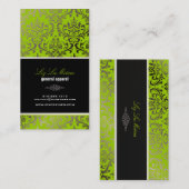 PixDezines ヴィンテージ ロッシ ダマスク/DIY 背景 名刺 (正面/裏面)