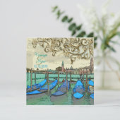 PixDezines ヴェネツィアの結婚式招待状/ゴンドラ 招待状 (スタンド正面)