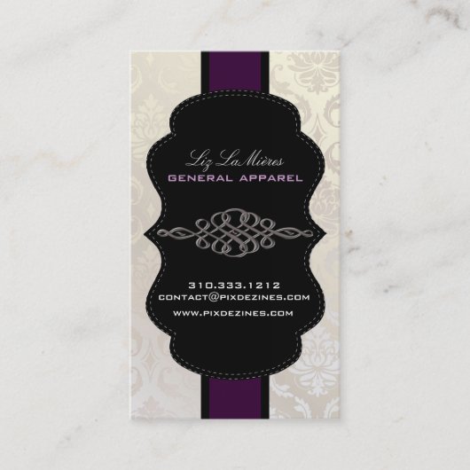 PixDezines ヴェンドーム ダマスク 名刺 (正面)