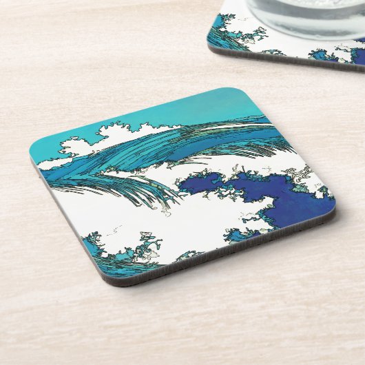PixDezines 上原小波 海の波 コースター (左側)