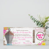 PixDezines 乗船券/ラブボート/DIY 背景 招待状 (スタンド正面)