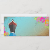 PixDezines 乗船券/ラブボート/DIY 背景 招待状 (裏面)