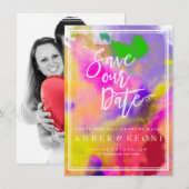 PixDezines 保存日/カラーラン/レインボー セーブザデート (正面/裏面)