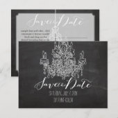 PixDezines / 保存日 / 黒板 / シャンデリア 案内ポストカード (正面/裏面)