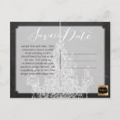 PixDezines / 保存日 / 黒板 / シャンデリア 案内ポストカード (裏面)