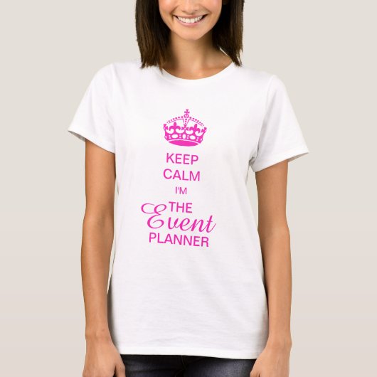 PixDezines 保 Calm/Pink Crown/DIY文字 Tシャツ (正面)